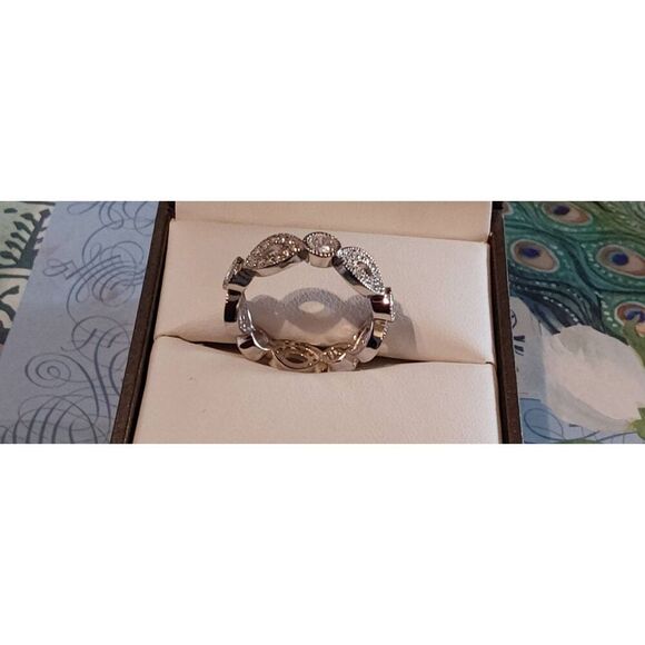 Gorgeous New DIAMONIQUE 1.55 Ct. "Forever in a Day" Bridal/Wedding Band Ring #8 - Picture 5 of 7